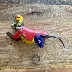 Vintage Mechanical TOM 888 Litho Climbing Monkey Tin Toy, Germany